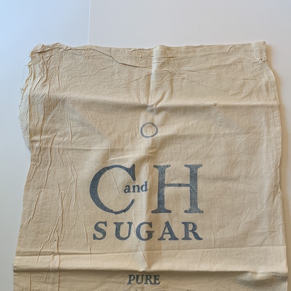 Vintage C and H Pure Cane Berry Granulated San Francisco CA 100 lb. Feed Sack - Picture 2 of 7